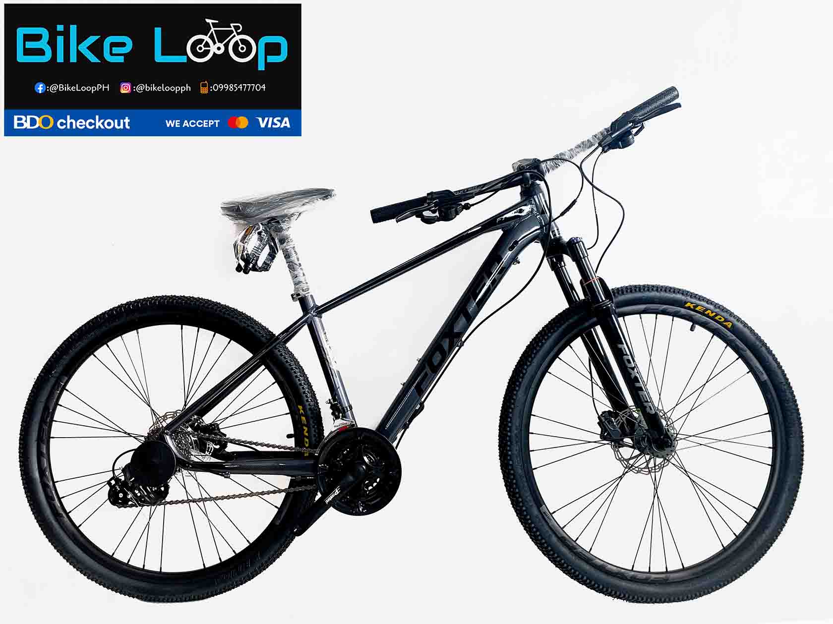 Foxter Evans 27.5 glossy black Foxter Evans 27.5" Alloy Mountain Bike