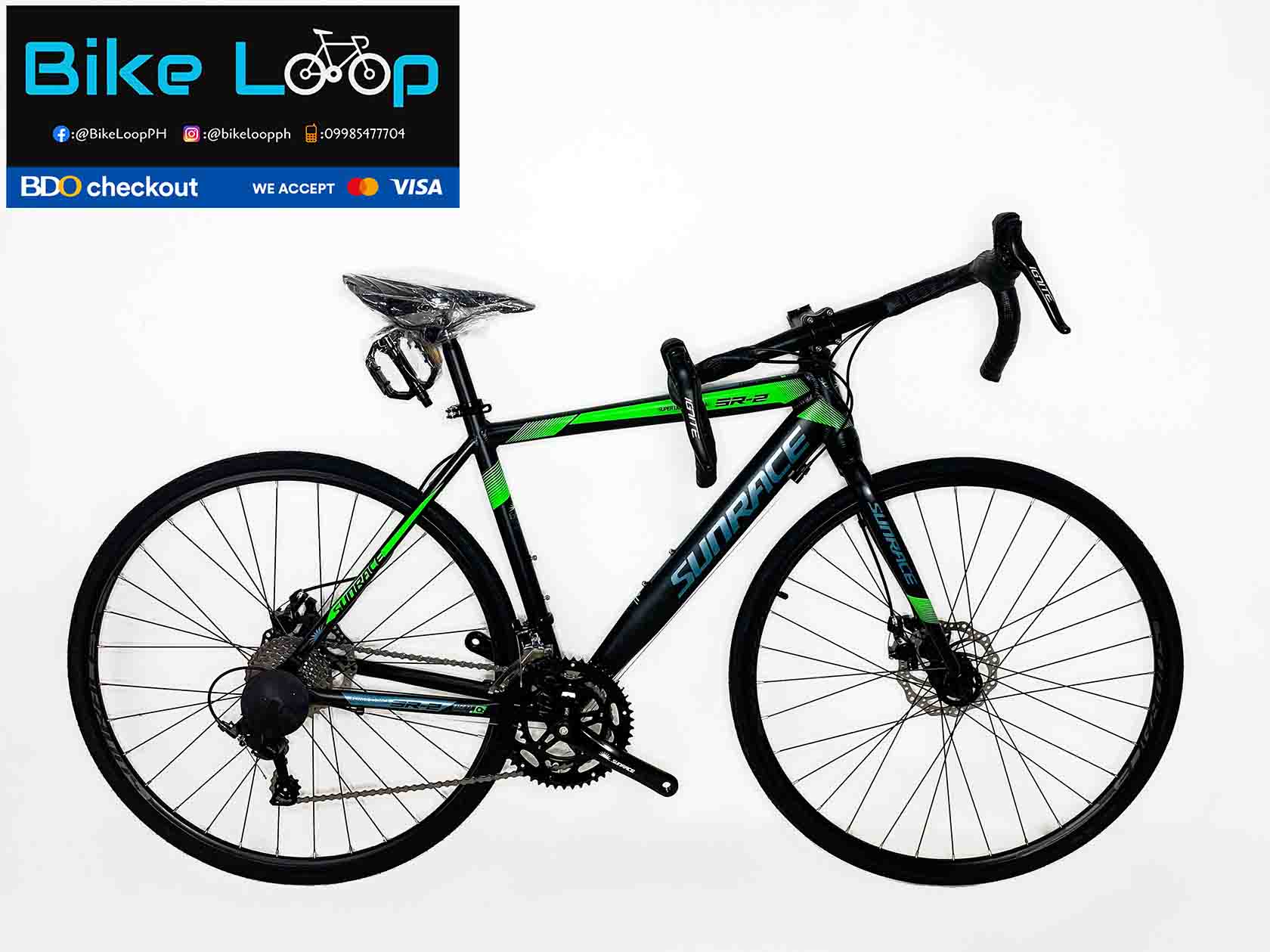 Sunrace SR2 Road bike blue green