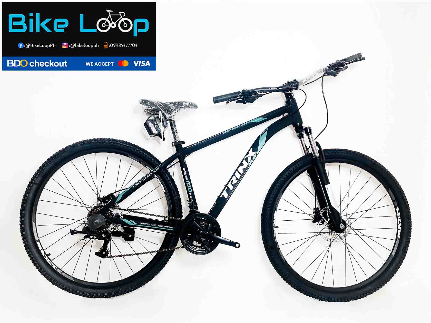 TrinxM100QuestCyan Trinx M100 Quest 29" Alloy Mountain Bike