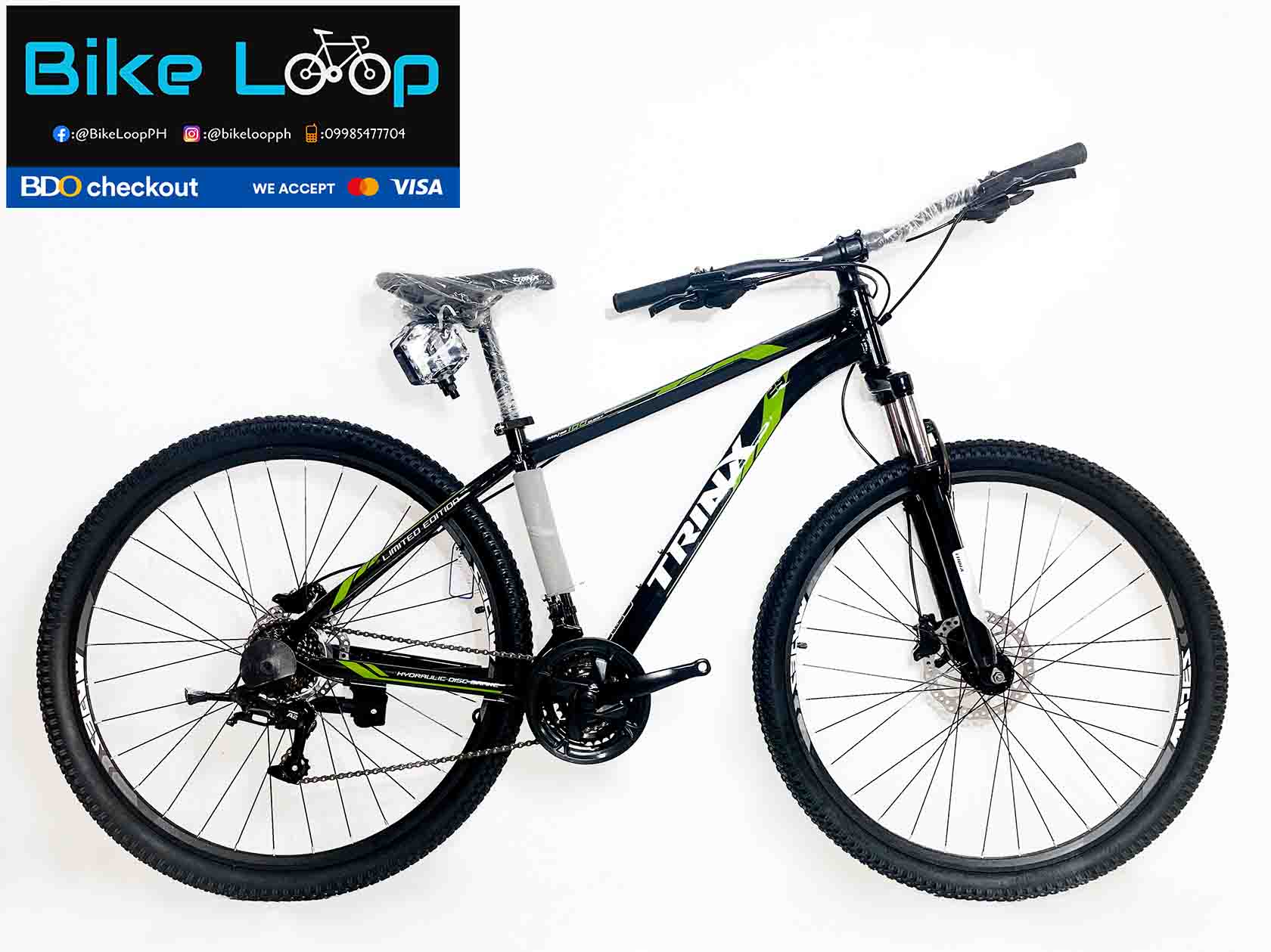 TrinxM100QuestGreen Trinx M100 Quest 29" Alloy Mountain Bike